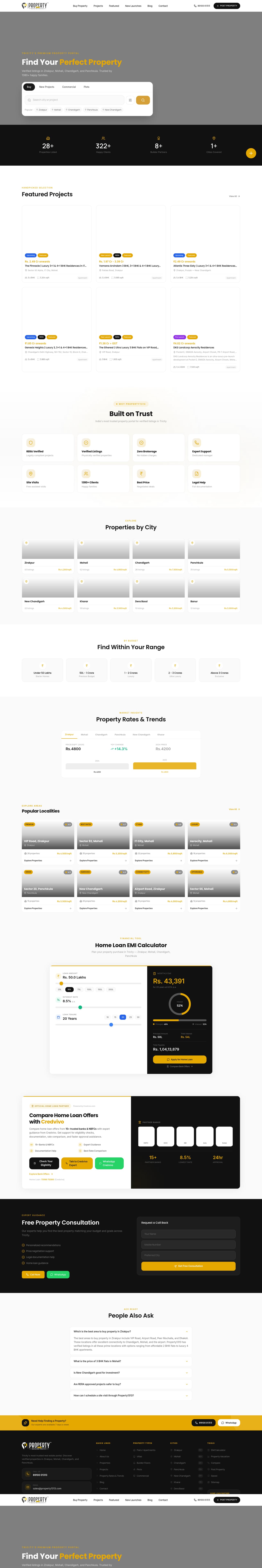 Property 1313 homepage on desktop